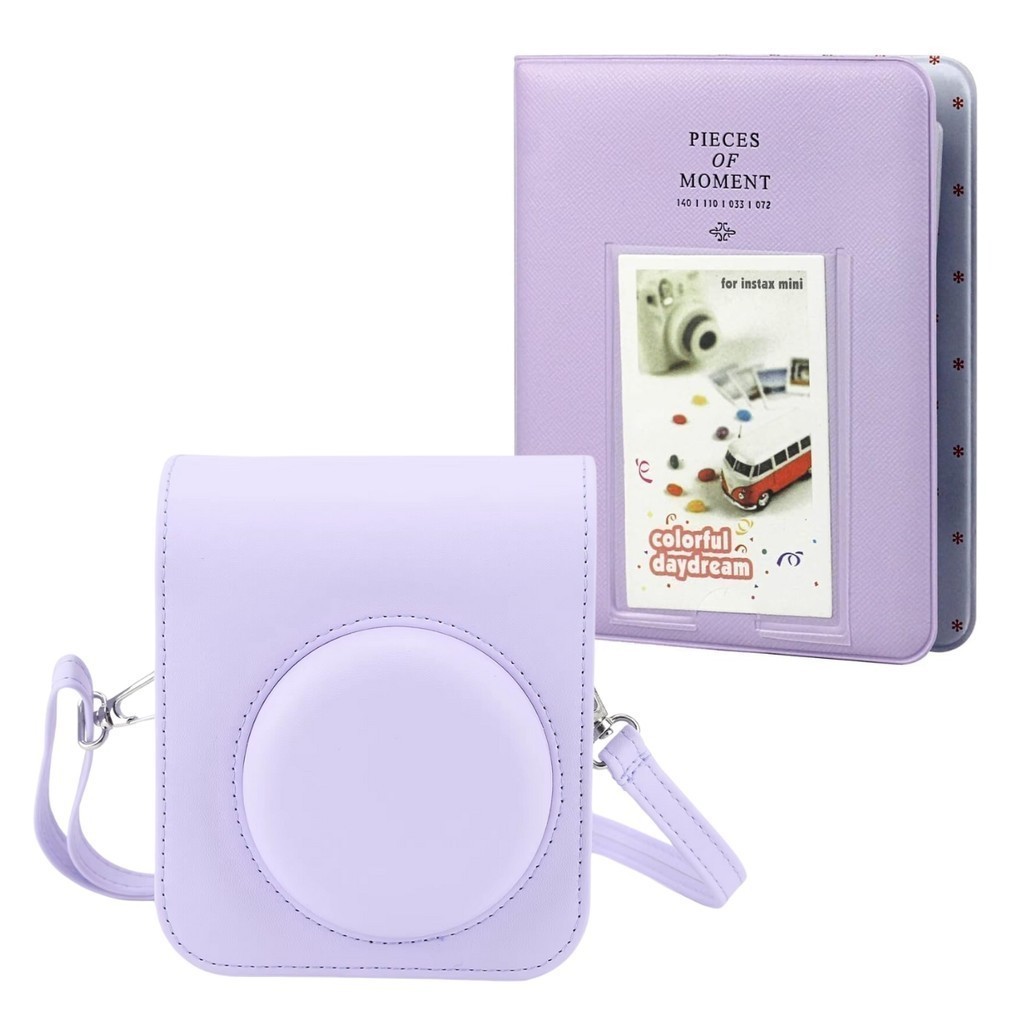 Capa Magnética Instax Mini 12 + Álbum - Bolsa Protetora com Alça para Câmera Fujifilm