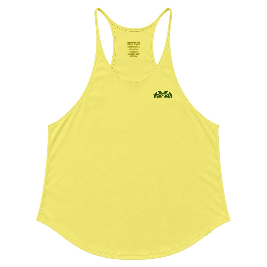 Regata Cavada Muscle Strong Amarelo Simple