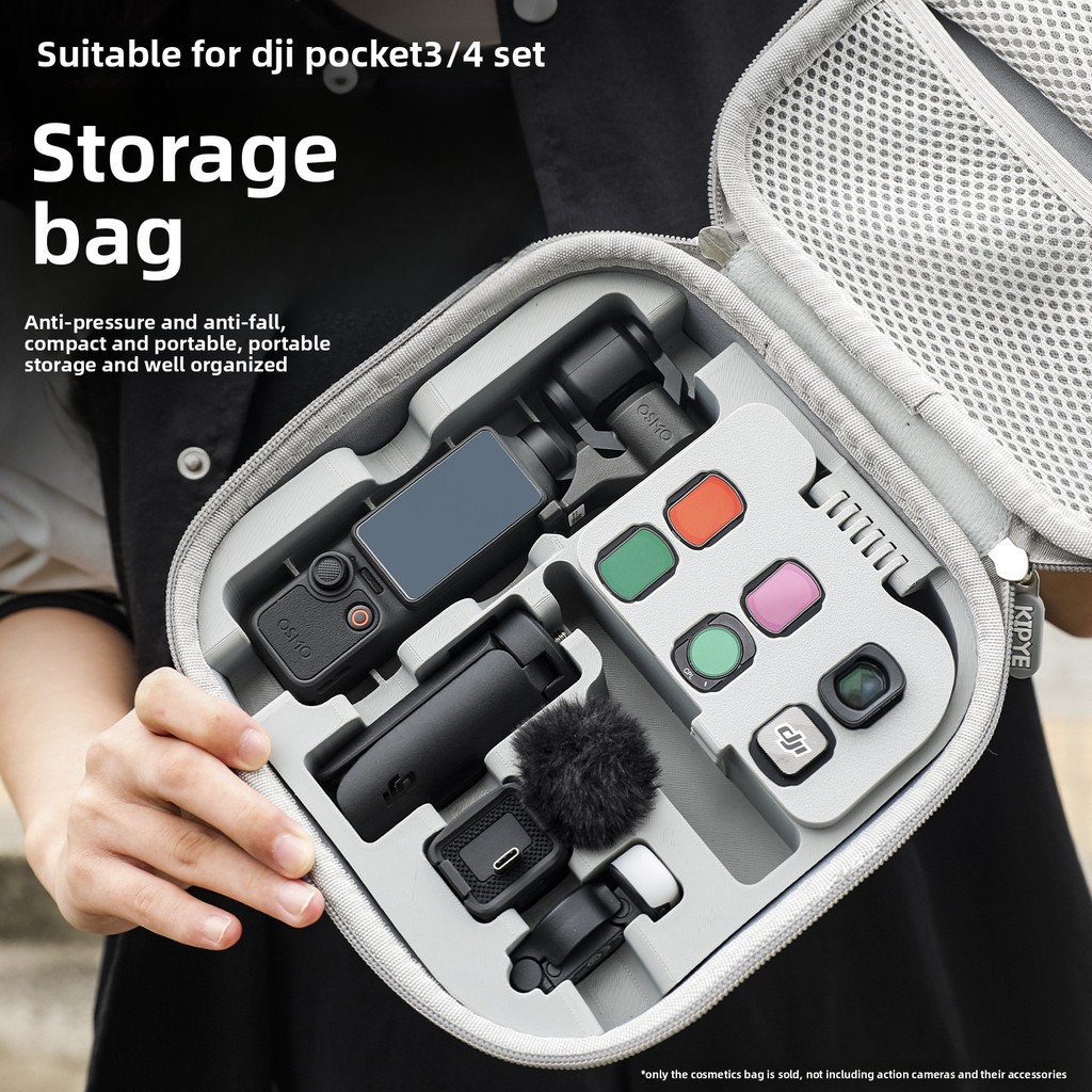 Pronta Entrega | Estojo de Transporte Portátil para Acessórios DJI Osmo Pocket 3 / Pocket 4 |   Bolsa de Armazenamento R