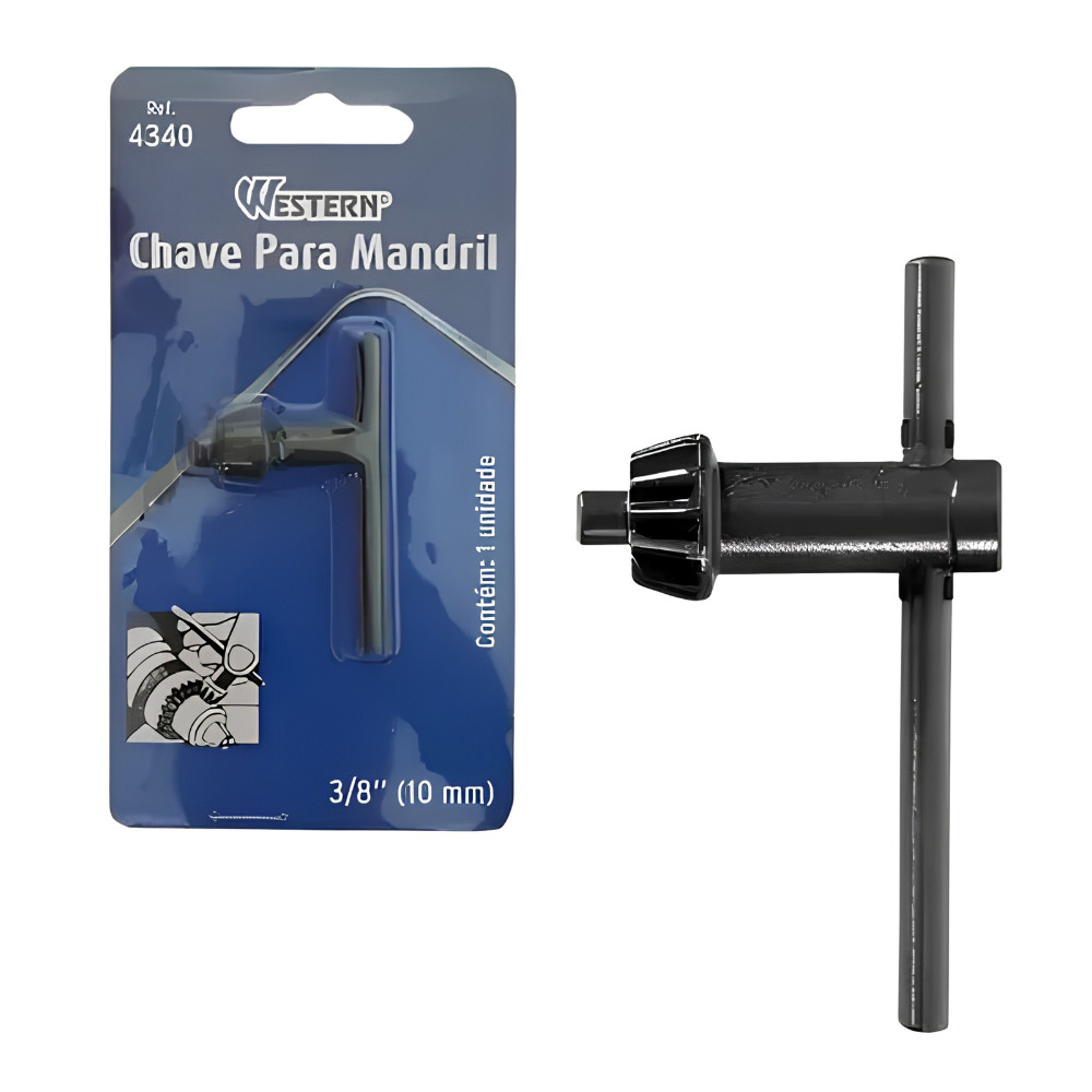 Chave Mandril 3/8" 10mm P/ Furadeira - Western (4340)