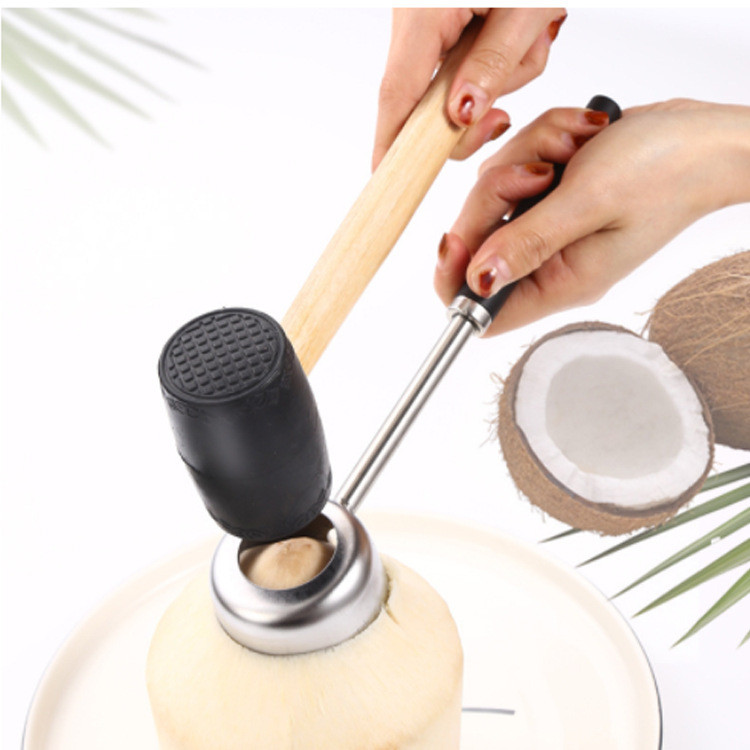 Ferramenta para abrir coco, abridor rápido de coco, utensílio para beber água de coco, ralador de coco doméstico, abrido