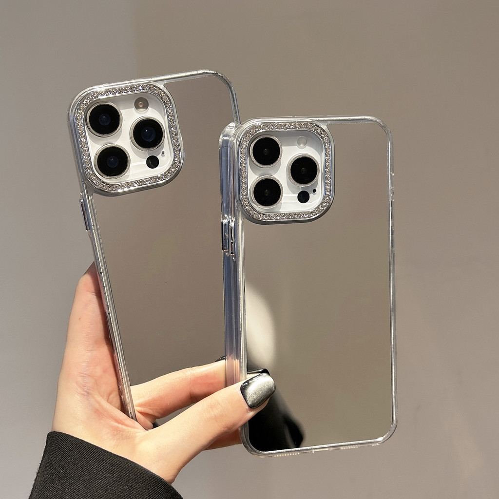 Adequado Para Iphone 16 Promax 6/7/8 X/XS Xms XR11 12 13 14 15 Incluindo Capa De Telefone Pro Max/Plus Com Espelho