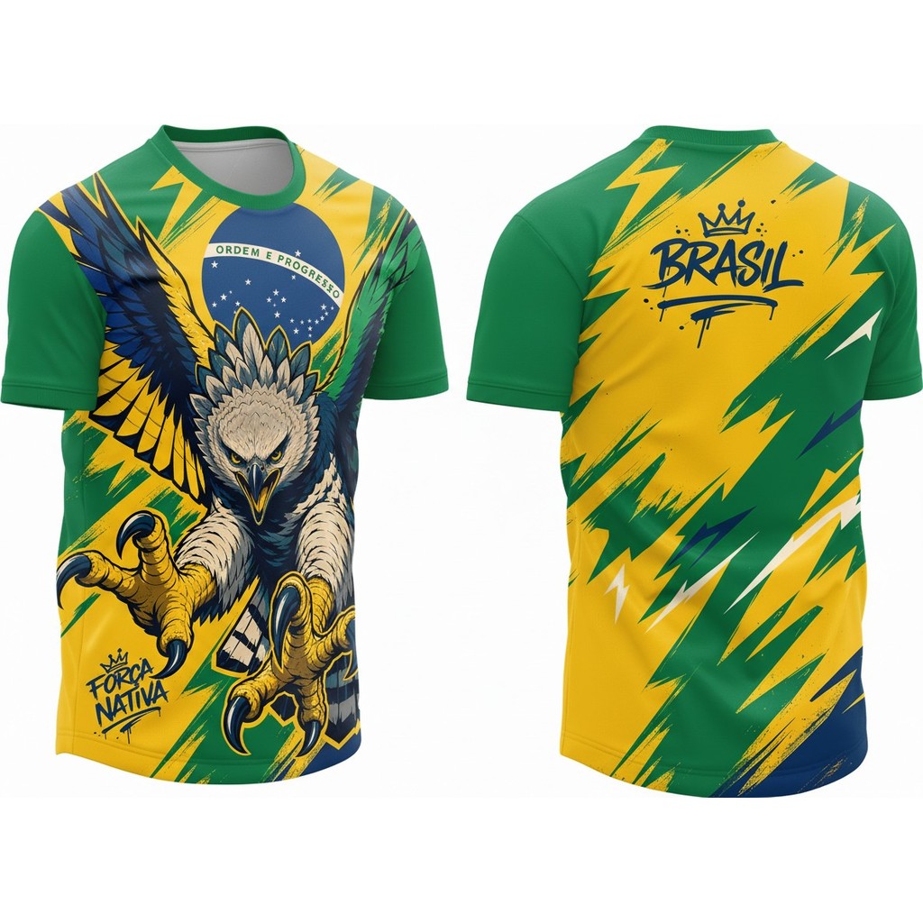 Camiseta Dry-Fit Premium Proteção UV50+ Brasil Diversos Modelos