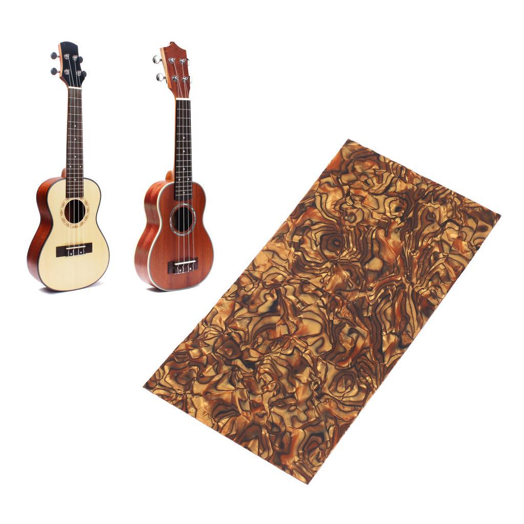 Cabeçote de guitarra folheado fashion celulóide fácil instalação folha versátil resistente ao desgaste para reparo