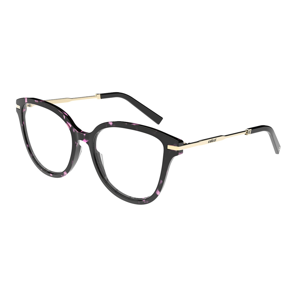 Armação De Óculos Colcci Maite C6183fg655 Preto Brilho Demi