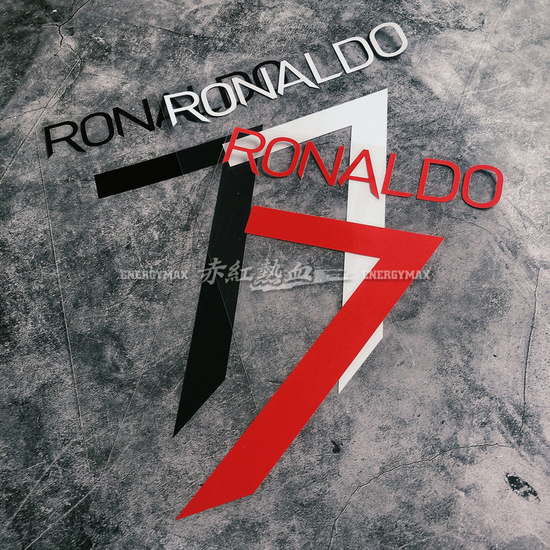 Red Hot Blood Nova Temporada Manchester United C Ronaldor No. 7 adesivos refletivos à prova d'água para decoração de car