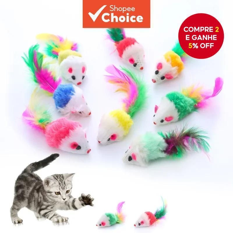 Brinquedos De Pelúcia Para Gatos , 10 Peças , Diversão Solo Acessórios Interativos Jogos
