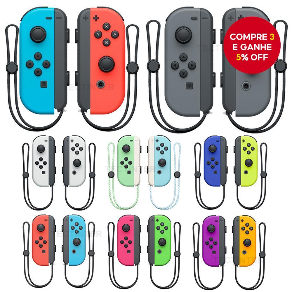  Controlador sem fio para console Nintendo Switch/NS Lite/NS OLED, Joycon Gamepad, Controle, Joystick, Joypad, Turbo,