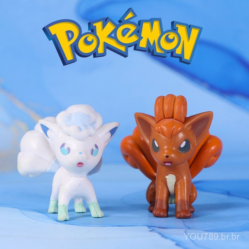 WCT Figura Solta de Gelo Vulpix Fire Vulpix Ornamento Pokémon Modelo de Bebê Brinquedo CNW4