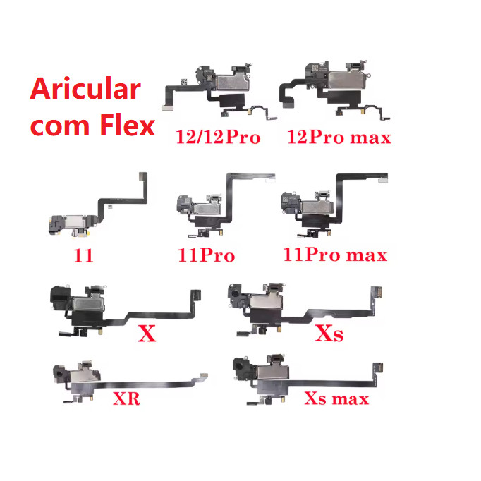 Alto Falante Auricular Para Iph X  XR Xs XS MAX 11 11 pro 11 pro max 12 pro 12 pro max 14 pro max 15 pro max 16 pro max