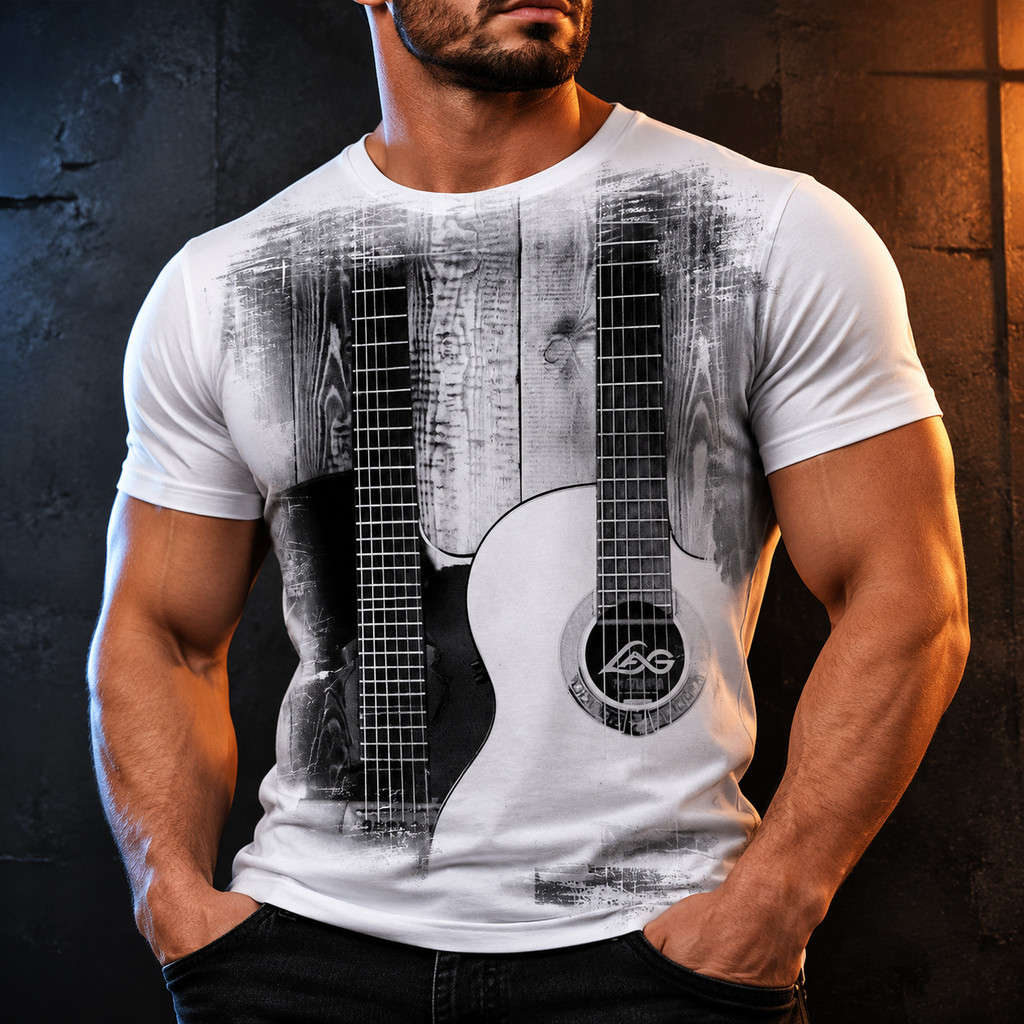 Camisa Camiseta Violão Viola Instrumento Musical Notas 6