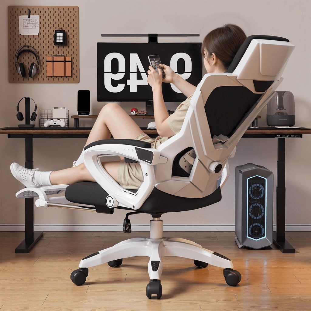 Cadeira ergonômica, cadeira para computador, confortável para longos períodos sentados em casa, com encosto, cadeira gam