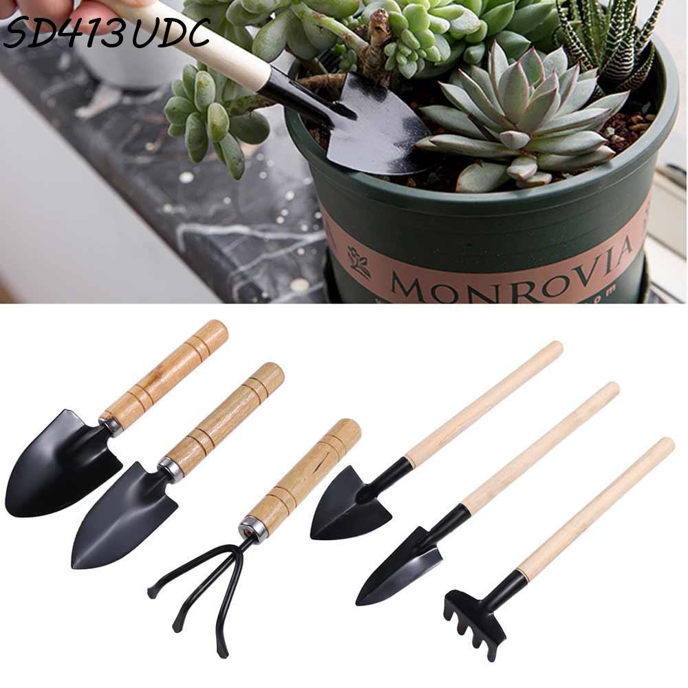 SD413UDC Mini Pá De Jardim Lidar Com Ancinho Nariz Afiado Vaso De Solo Colher Pote Planta Bonsai Ferramenta Flor