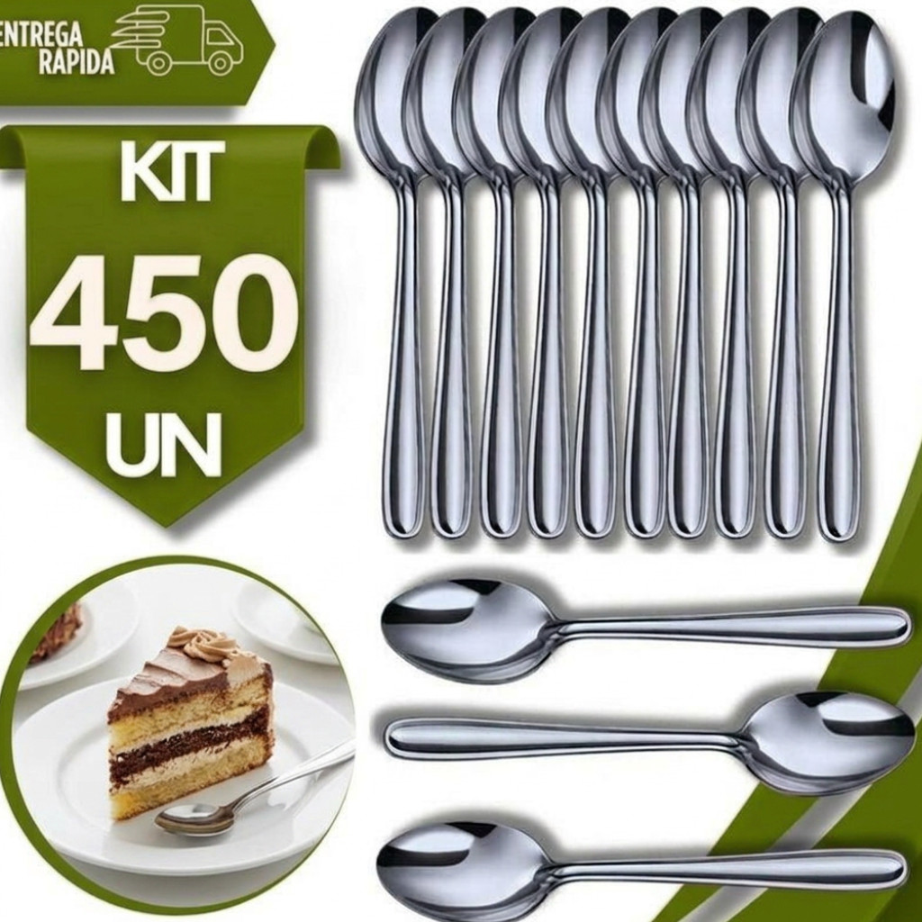 Kit Colheres Chá Inox 13,6cm Aço Inox Restaurante Doceria Cafeteria Talheres Chá Chocolate Quente Multiuso Qualidade
