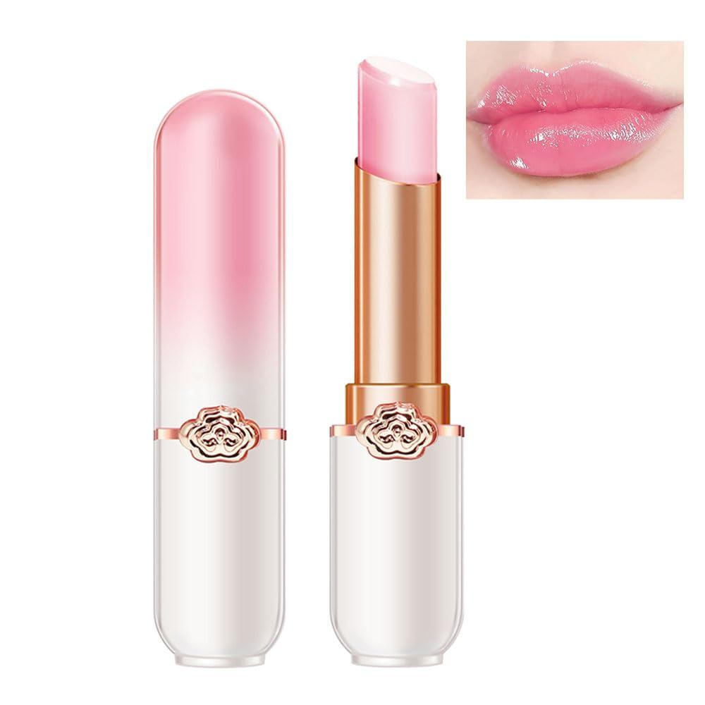 BINGBRUSH Batom que muda de cor cor de pêssego, hidratante, cuidado labial de longa duração, protetor labial, brilho lab