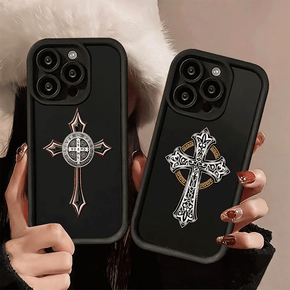 Capinha De Celular Silicone Anti-quedas Capa São Bento Para iPhone 17 16 15 14 13 12 11 XR Pro Max Plus Normal DL206