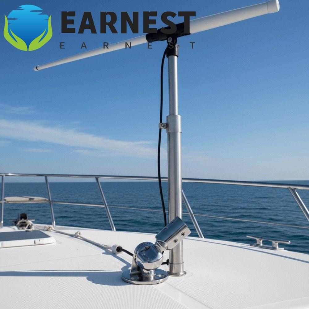 Base De Antena EARNEST , VHF Redonda Ajustável De 25 Mm , Catraca De Aço Inoxidável 316 Com Deck