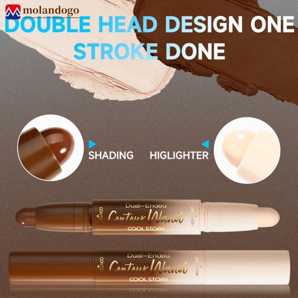 Milandogo 2 Em 1 Contour Stick Creme Marcador Fosco Bronzer Maquiagem Facial Corretivo De Ponta Dupla Sombra De Nariz De