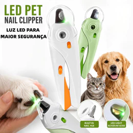 Cortador de Unha Pet com Luz LED para Cachorro e Gato Alicate Profissional