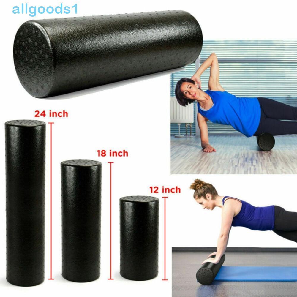 Rolo De Espuma ALLGOODS Preto 4 Tamanhos Com Pontos De Gatilho Para Treinamento Academia Crossfit Pilates