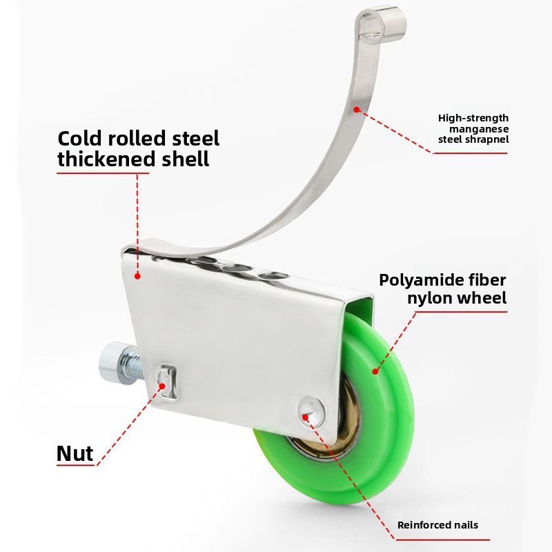 Rodízio De Nylon Com Suporte De Aço Laminado A Frio , Roda De Móveis Para Serviços Pesados