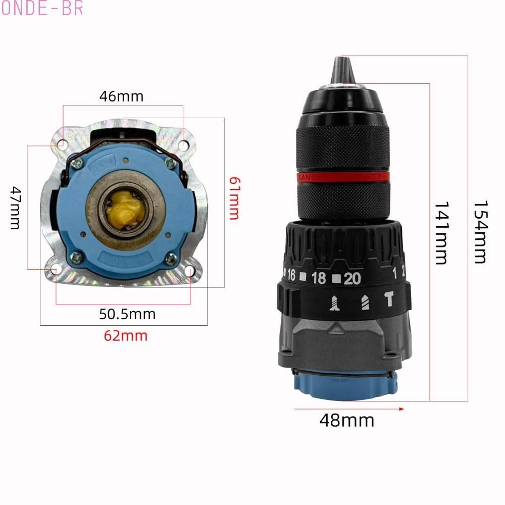 13mm Ice Drill Gearbox for Lithium Drills 120Nm High Torque Bimetal Construction
