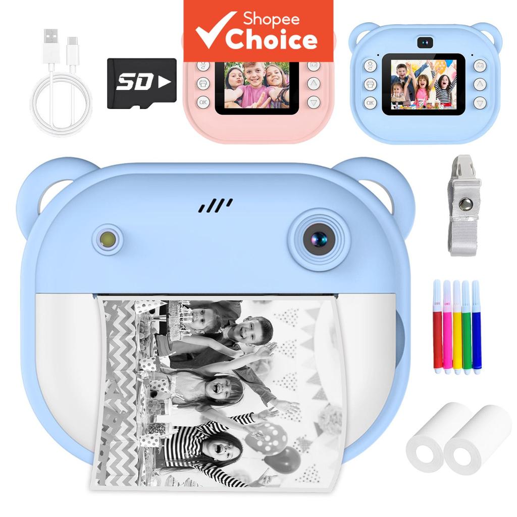 Câmera Instantânea, Impressão Fotográfica Instantânea, Cartão de Memória Incluso, Presente Ideal para Crianças em