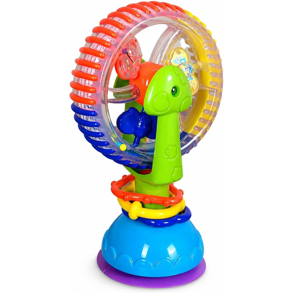 Chocalho Roda Gigante Com Ventosa Bebê Brinquedo Sensorial Educativo Colorido Estímulo Motor