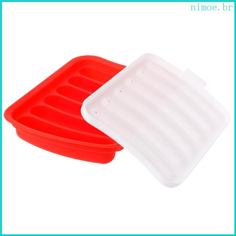Nim Salsicha Fazendo Molde Silicone Quente 6 Cavidade Patty Forno Microondas