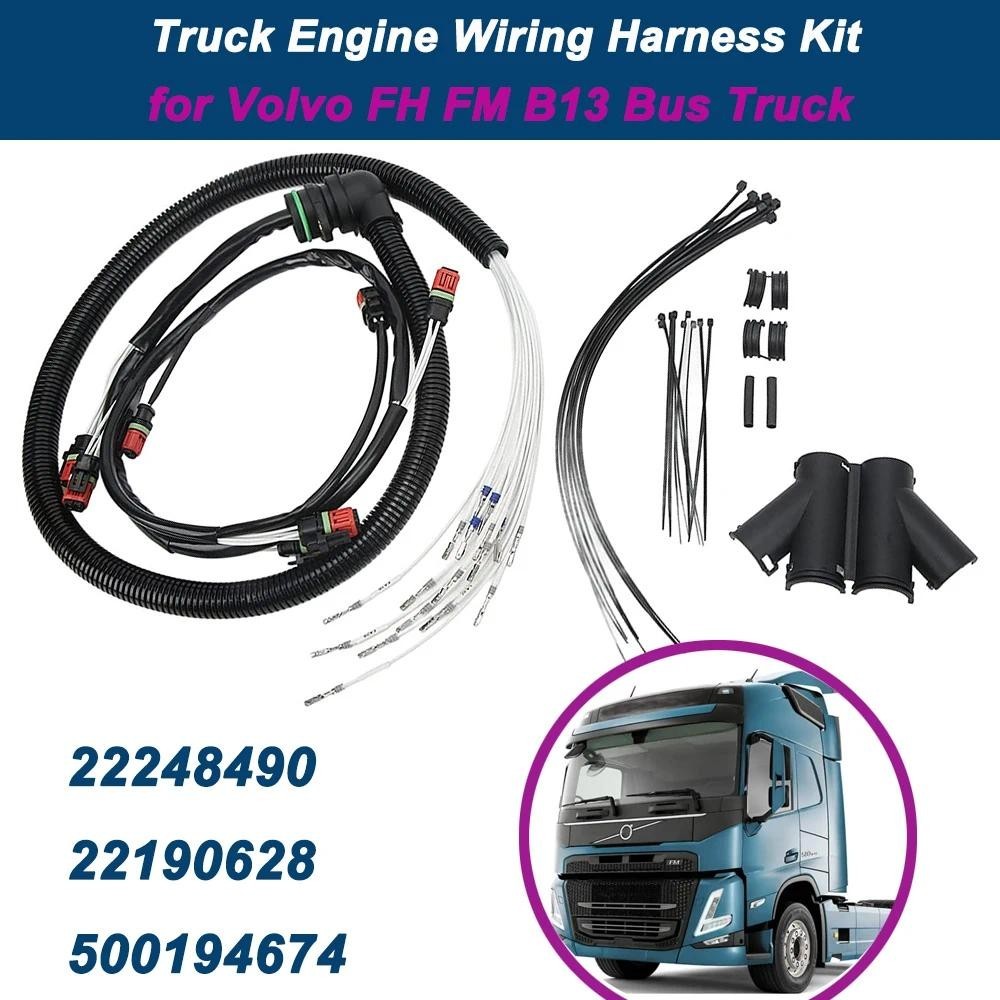 Kit De Chicote Elétrico De Motor De Alta Qualidade , De Cabos Injetor ABS Durável Para Caminhão Volvo FM FH D13 22248490