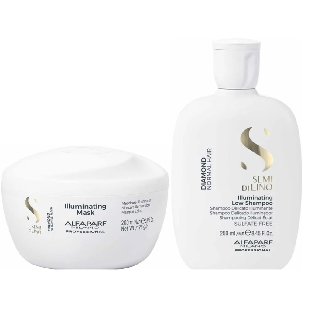 Kit Shampoo E Máscara Alfaparf Semi Di Lino Diamond Pequeno
