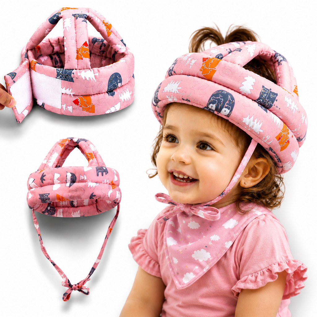Protetor De Cabeça Infantil Bebê Ajustável Capacete Anti Impacto Primeiros Passos Engatinhar Segurança Do Bebê