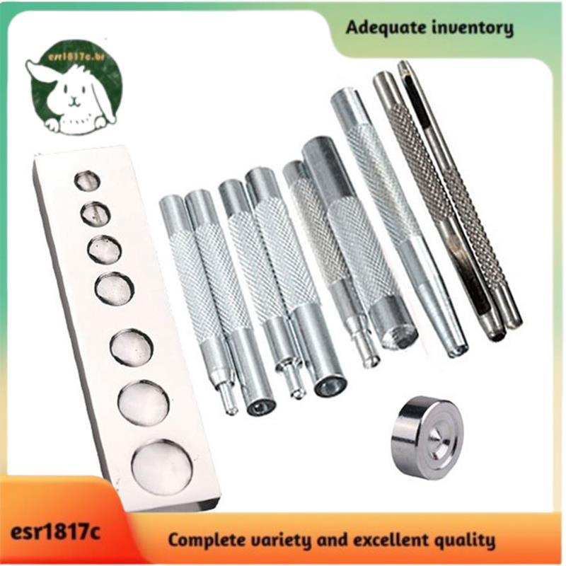 Conjunto De 11 Peças 633/655/831/201 Base De Rebite Com Botão De Pressão Prata