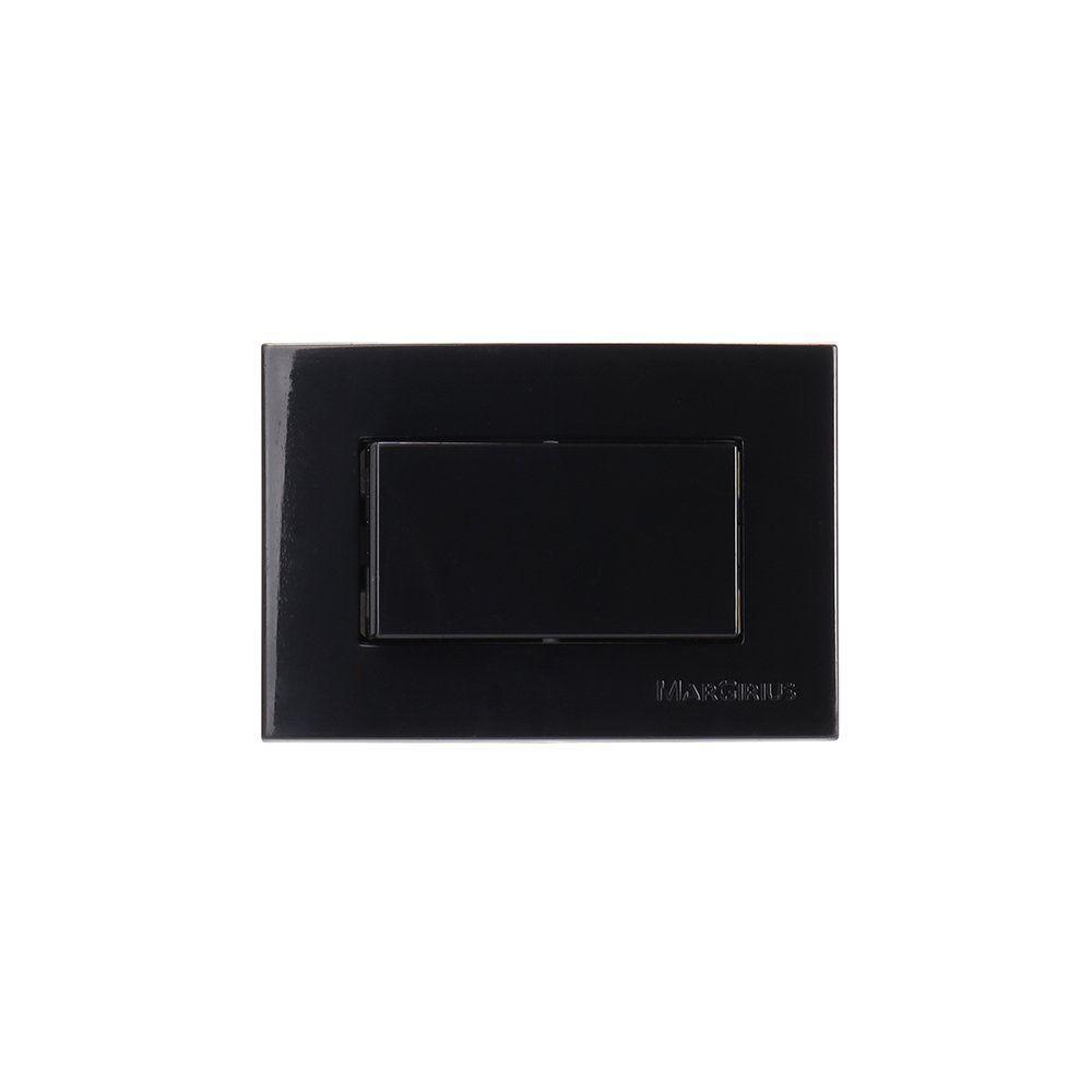 Placa Para Móveis 65x45 Com Interruptor Paralelo Margirius Sleek 10a Preto Ebony