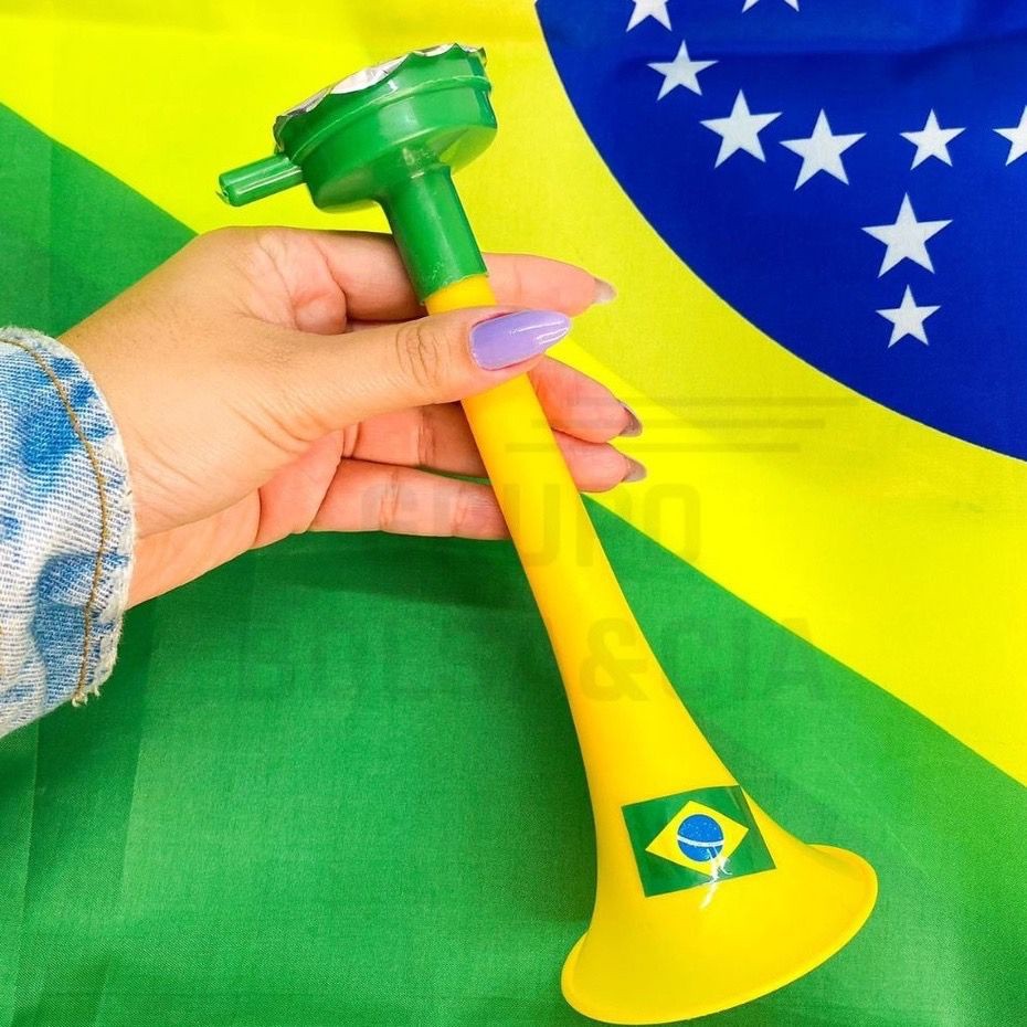 Mini Corneta Vuvuzela Brasil Torcedor Copa Futebol Buzina Festa Jogo Torcida