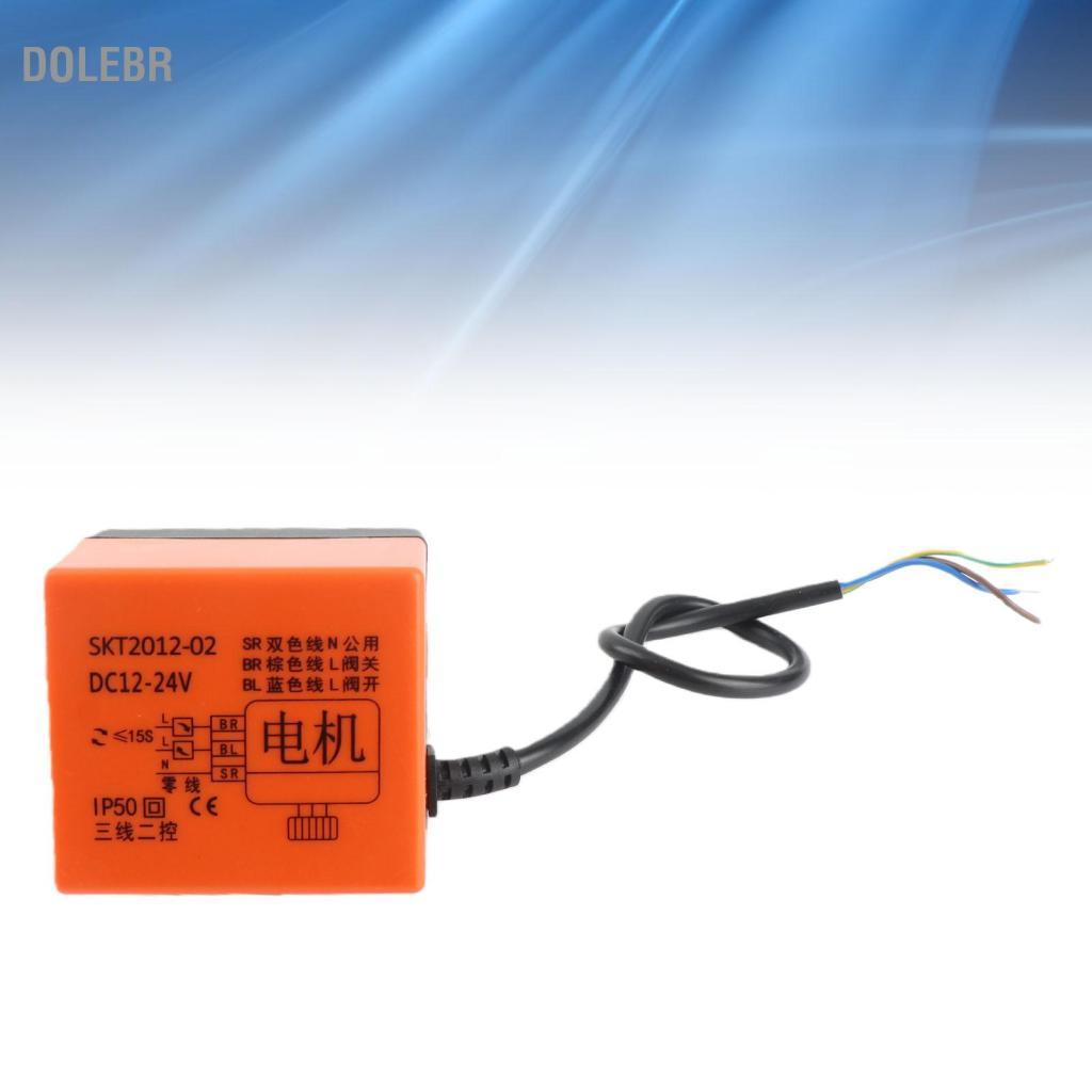 Dolebr A válvula de esfera de bronze dolebr colore a fiação DC 12-24V motorizada de 2 maneiras para sistema HVAC