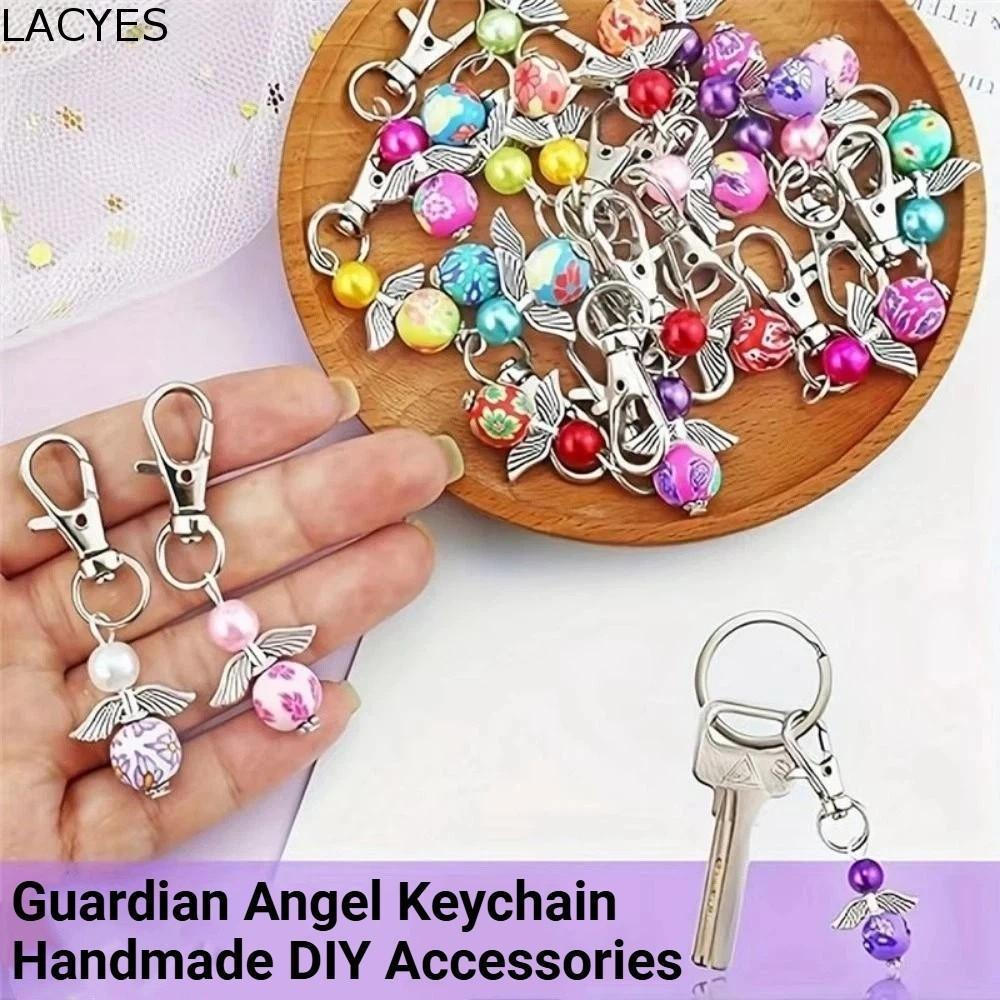 LACYES 30 Pçs/Set Anjo Encantos Chaveiro Conjunto , Frisados Criativo Da Guarda Pingente , DIY