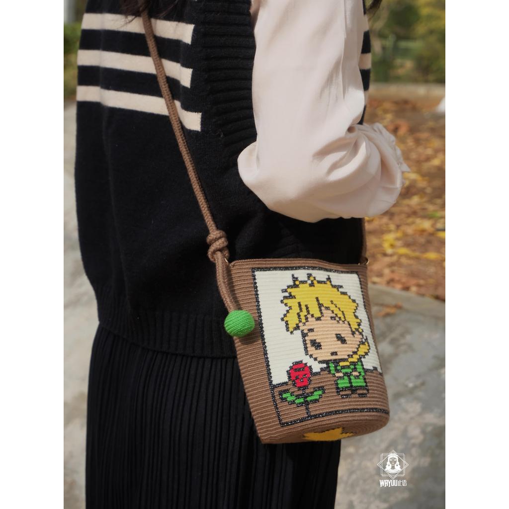 O Pequeno Príncipe Colômbia Importado Original Wayu Line wayuu Único Fio Pequeno Tamanho Pequeno Bolsa para Celular Paco