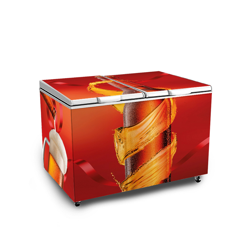 Adesivo Envelopamento Freezer Horizontal 2 Tampas Cerveja Boteco Vinil Completo