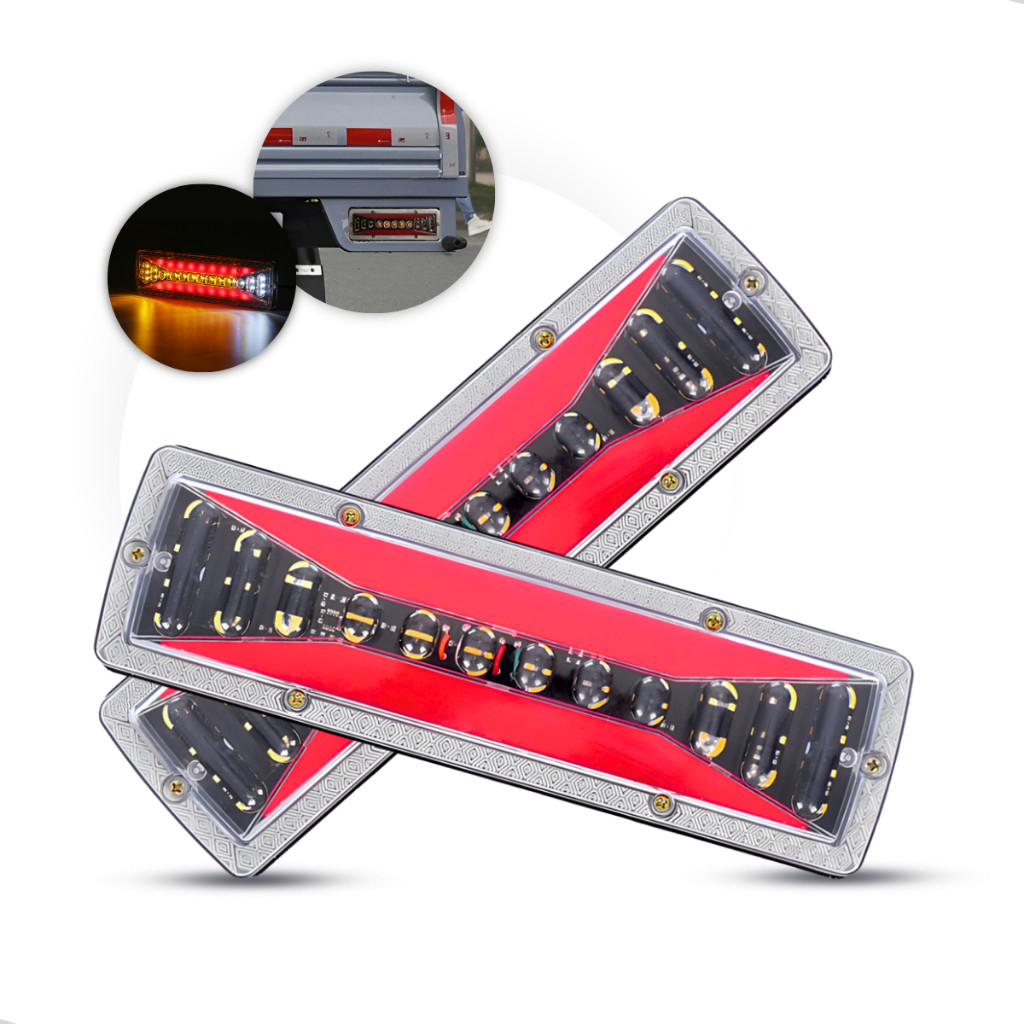 Par Lanterna Sinaleira Led Sequencial Caminhão Carretinha F4000 12v / 24v Pronta Entrega Promoção
