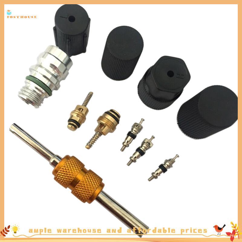 Ypdclarkbrs411pcs Universal AC R134A Válvula De Porta De Serviço Tampa Contra Poeira Ar Condicionado Removedor De Núcleo