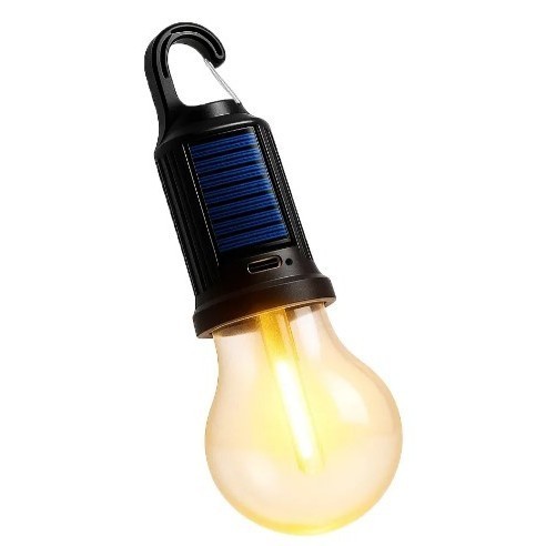 Luminária Solar LED Portátil com Carregamento USB-C – Ideal para Camping, Viagens e Emergências