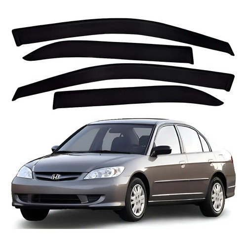 Calha De Chuva Defletor Civic 2001 A 2006 4 Portas