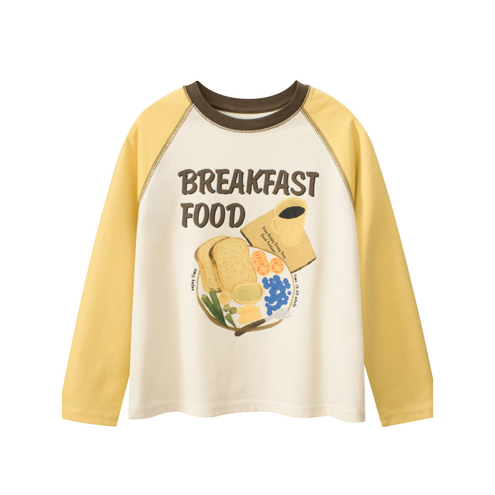 Grrr marca puro algodão roupas infantis 2026 primavera crianças de manga comprida camiseta masculina jovem camisa de fun