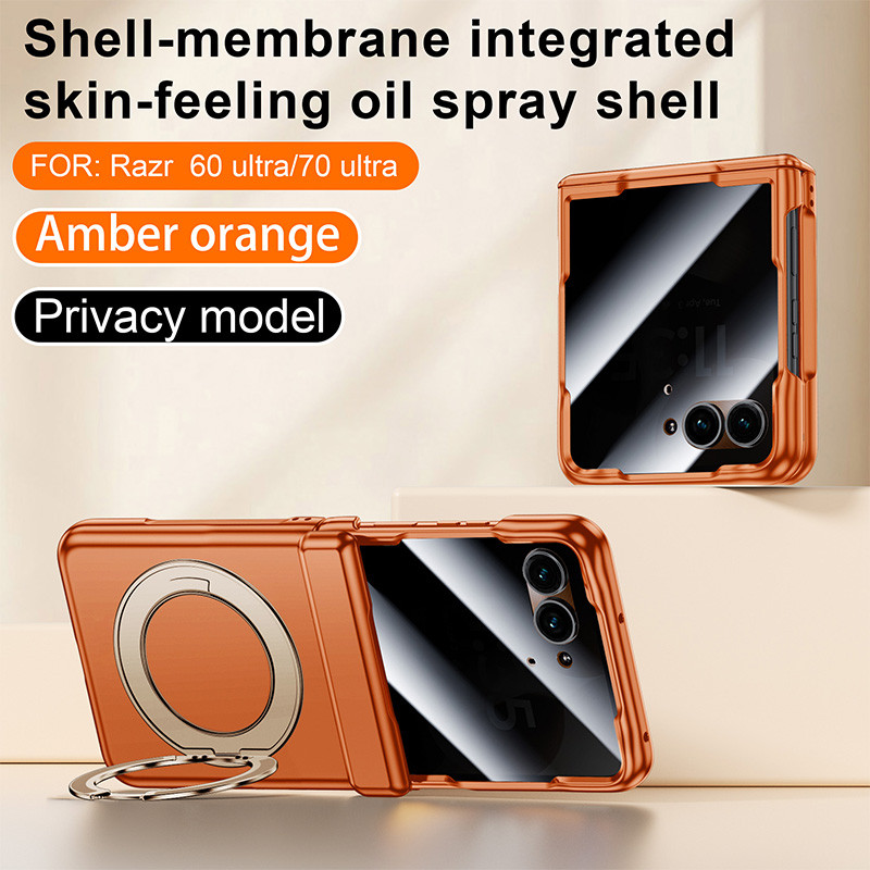 Capa Para Motorola Razr 70 Ultra 70Plus Moto 70 60 50 5G Processo De Pulverização De Óleo Proteção Do Eixo Central 360 °