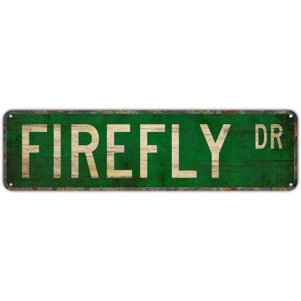 Placa de Rua Firefly, Presente Firefly, Placa Decorativa Firefly, Placa de Rua Firefly, Placa de Metal de Alumínio, Plac