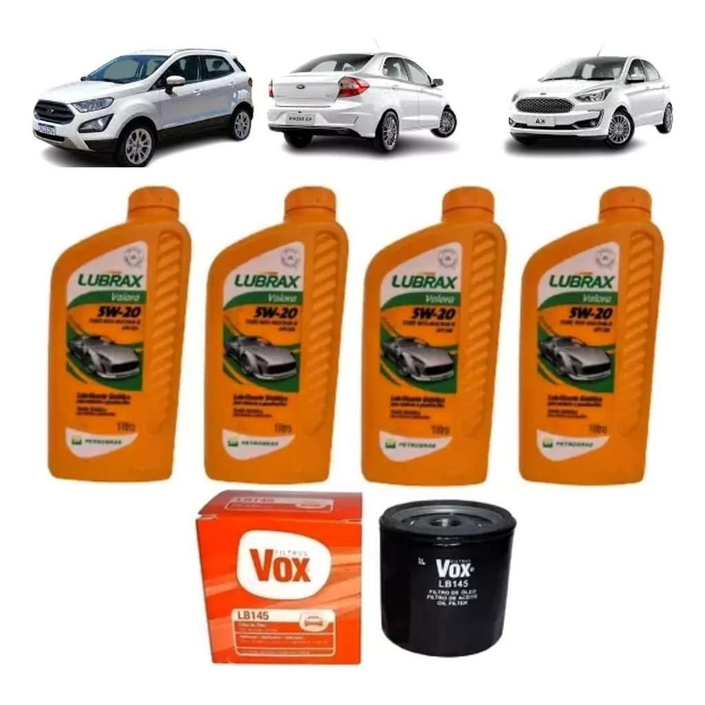 Kit Troca Óleo 5w20 Filtro Ecosport 1.5 Ká 1.0/1.5 Após 2014