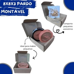 800 Caixas De Papelão 8x8x3 Bijouterias Semi Jóias Casamento Marrom-escuro
