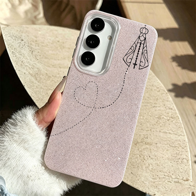 Capa Glitter Para Samsung A17 A07 A06 A15 A16 A14 A13 A12 A32 A56 A36 A55 A54 A23 S26 S25 S20 A17 Kawaii Coroa CrossMask