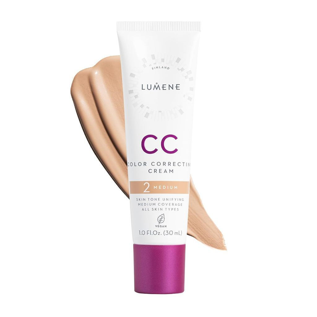 LumeneColorCorrectingCC - Base Leve - Cobertura Média - Redutora de Vermelhidão - Maquiagem Facial para uma Pele Radiant